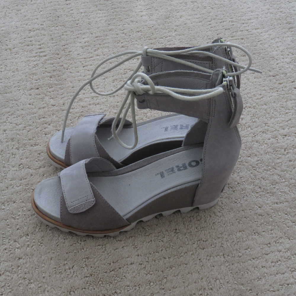 New SOREL Joanie Strap Lace Wrap Wedge sandal - Picture 7 of 7